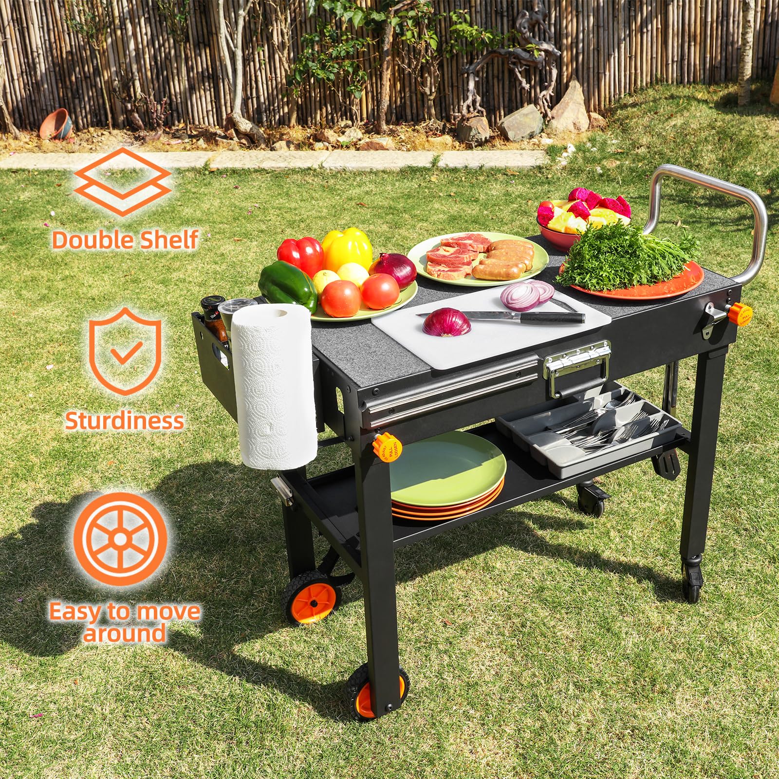 Yundasan Portable Outdoor Grill Table, 31