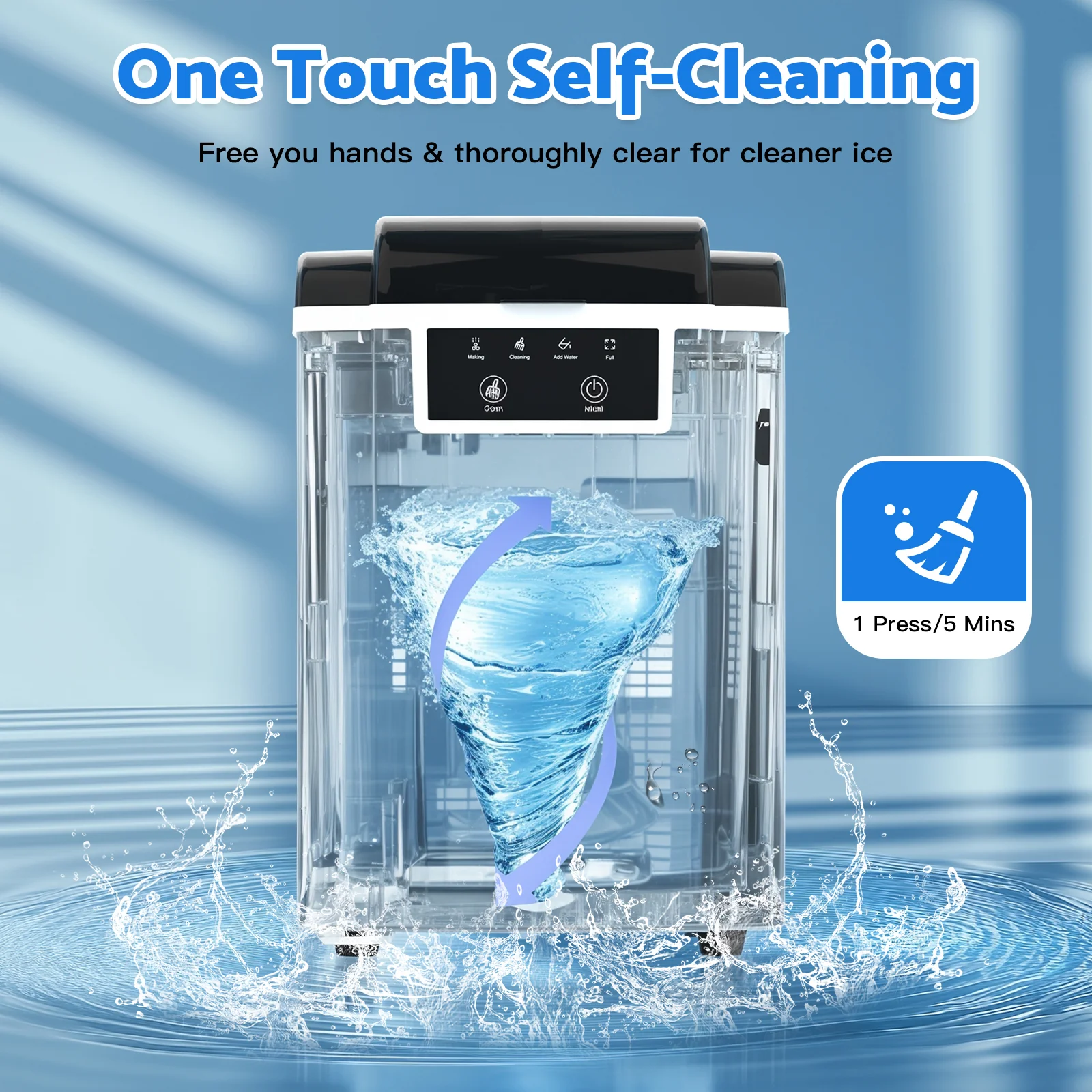 Nugget Ice Maker Countertop with Soft Chewable Ice