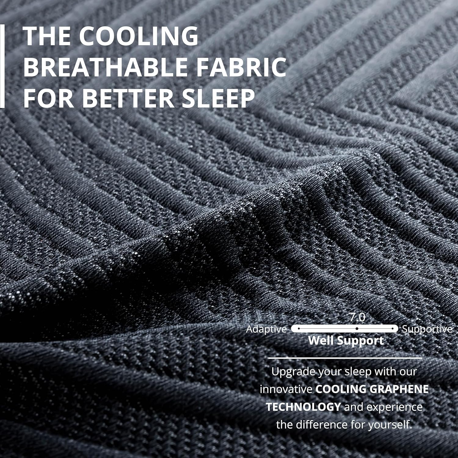 EGOHOME 14 Inch King Size Memory Foam Mattress for Back Pain, Cooling Gel Mattress Bed in a Box, Made in USA, CertiPUR-US Certified, Therapeutic Medium Mattress, 76x80x14 Black