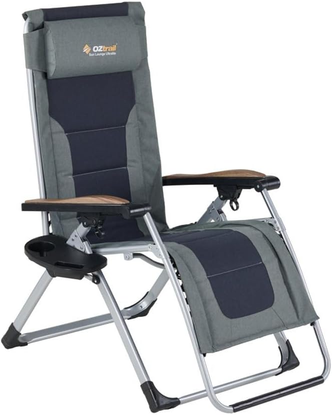 OZtrail Ultralite Sun Lounger Chair, Navy