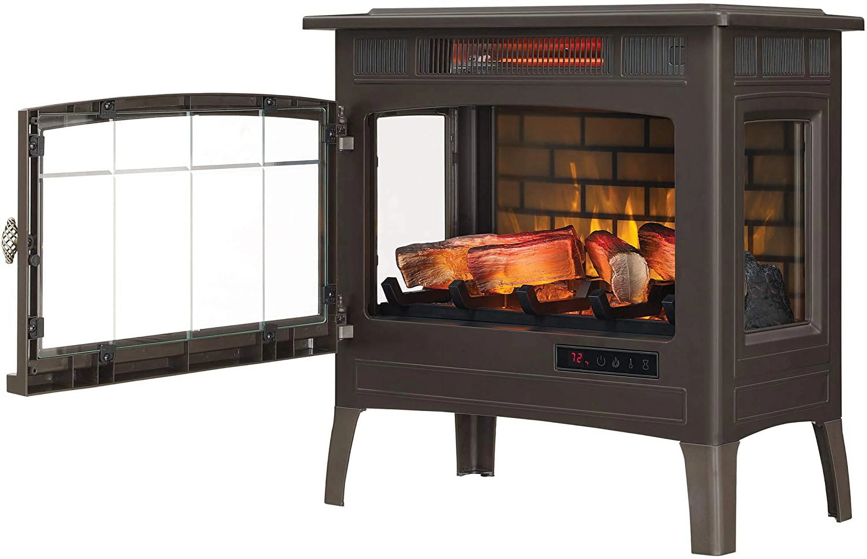 Duraflame 3D 24 W x 23.4 H x 12.9 D 34.1lb Infrared Electric Fireplace Stove - Cream