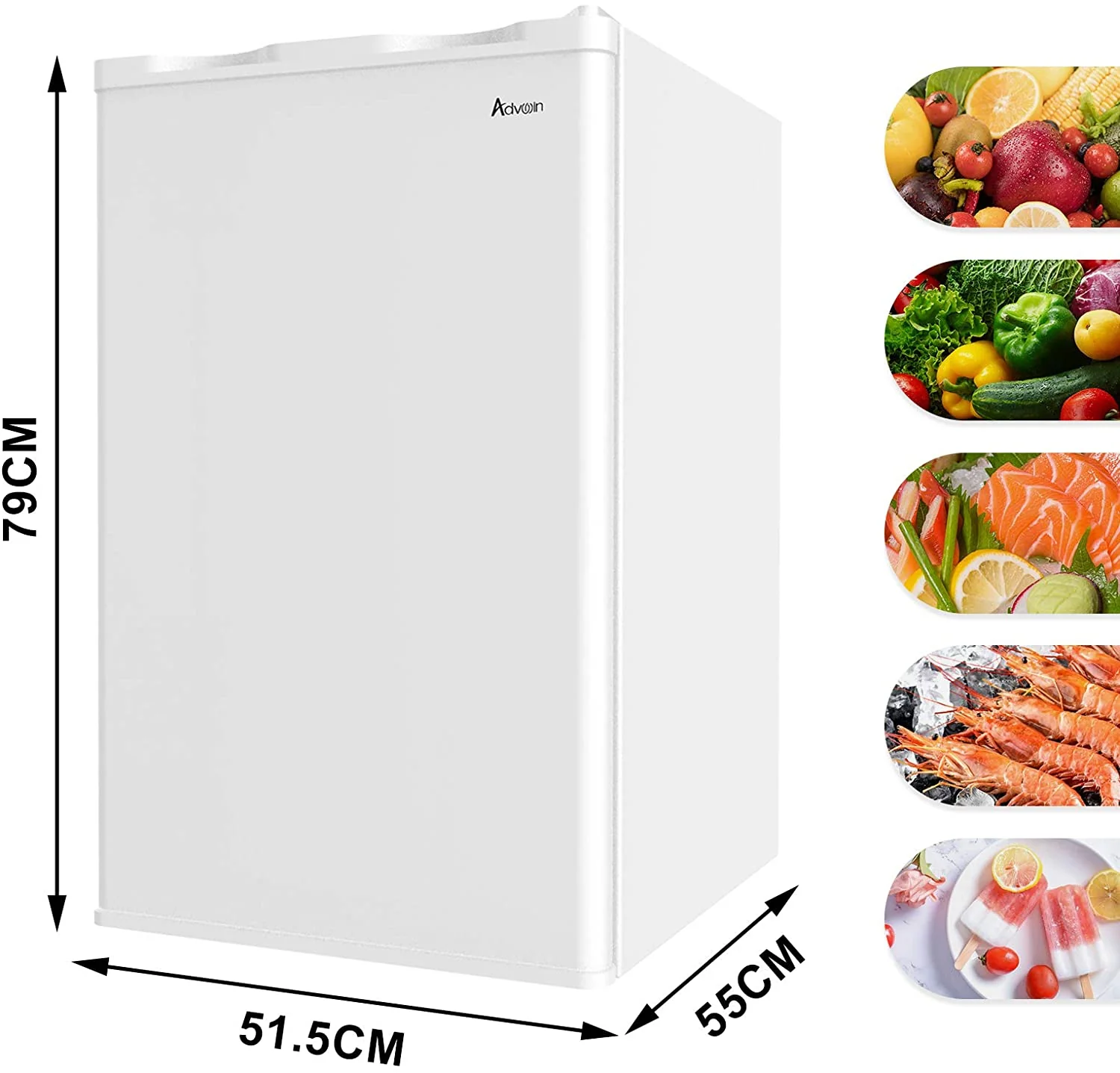 88L Mini Upright Freezer Deep Freezer