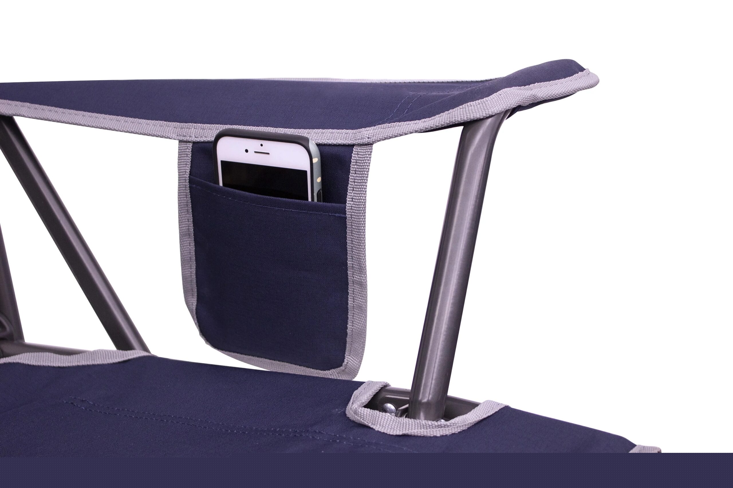 GCI Outdoor Comfort Pro Rocker Foldable Camp Chair, Indigo �C Durable, Portable, with Beverage Holder & Phone Pocket