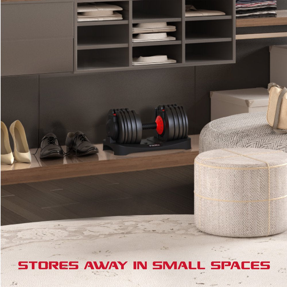 FitRx Smart Bell, Quick Select Adjustable Dumbbell, 5-52.5 Lbs