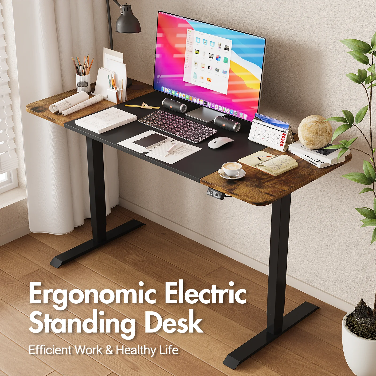 Electric Adjustable Height Standing Desk 140cm