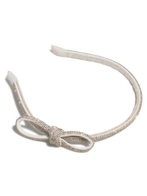 BOW HEADBAND-SILVER