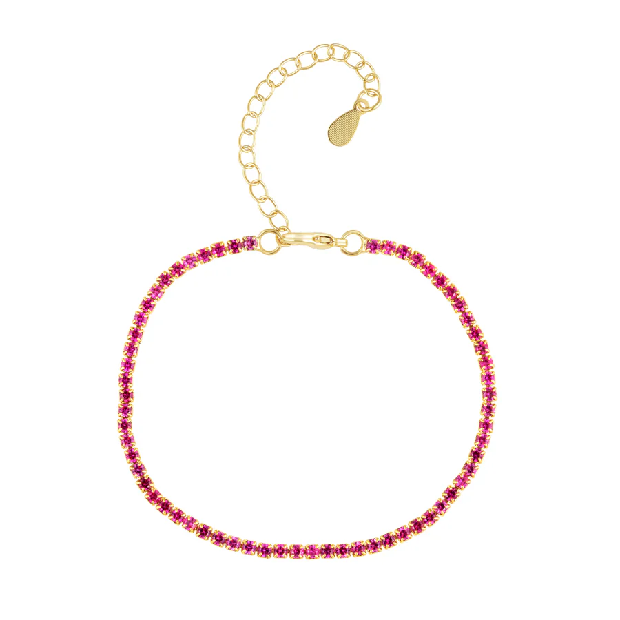 CHLOE TENNIS BRACELET-PINK