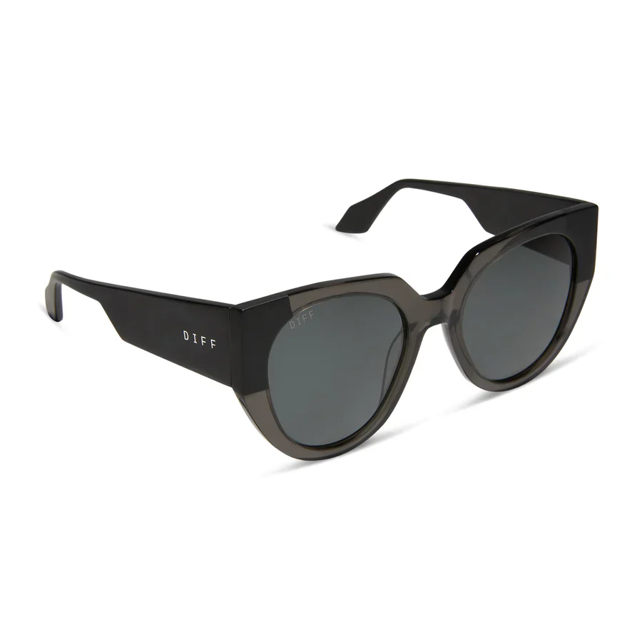 DIFF-IVY BLACK SMOKE CRYSTAL W/MATTE BLACK GREY POLARIZED