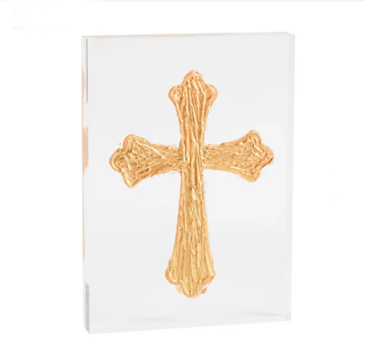 TALL ACRYLIC CROSS PLAQUE
