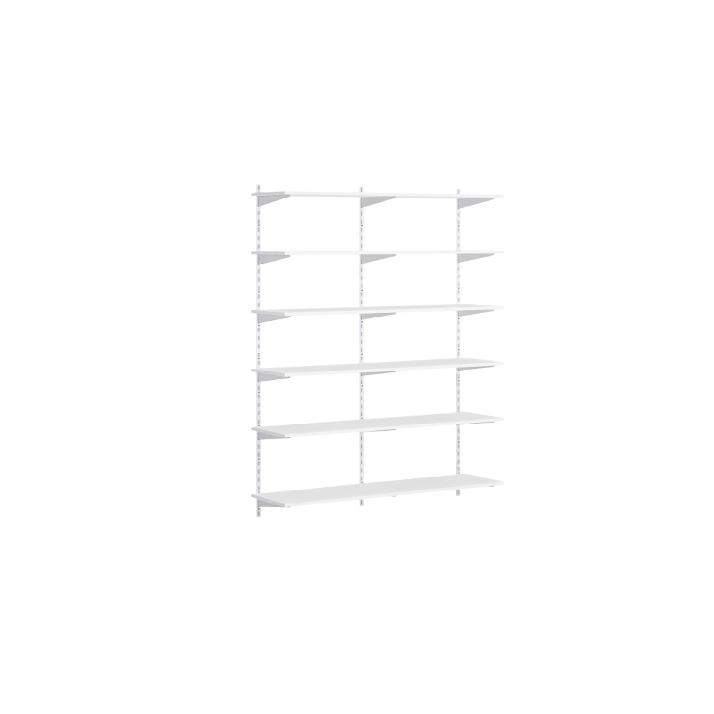 Système d’étagères murales modulables en métal blanc – 200 x 150 cm