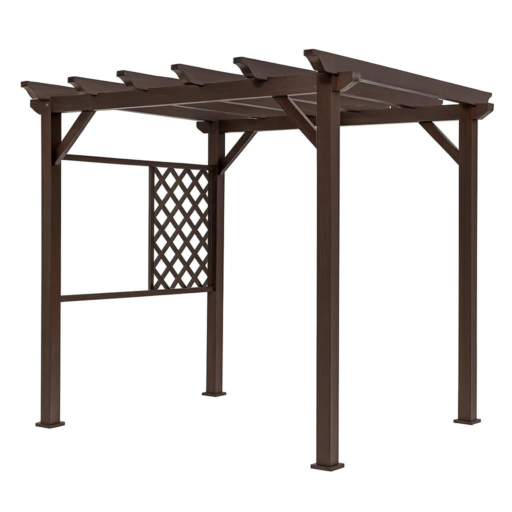 Pergola en aluminium marron 300 x 240 x 220 cm