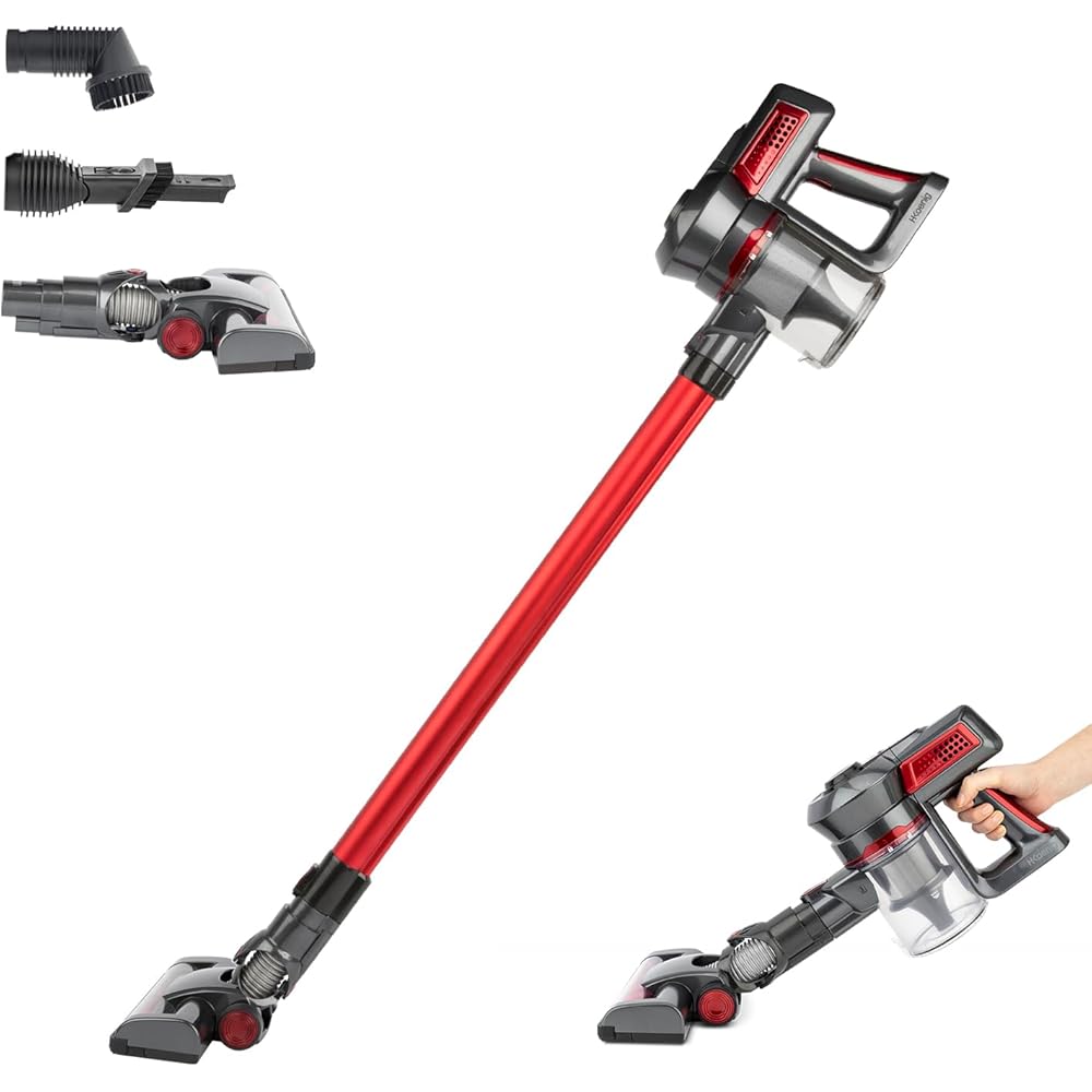 H.Koenig Aspirateur Balai sans Fil 3-en-1 UP600, Léger, Puissant 150W, Brosse LED, 22.2V, Autonomie 30 min, Nettoyage Sols, Tapis, Poils d'Animaux : Cuisine et Maison