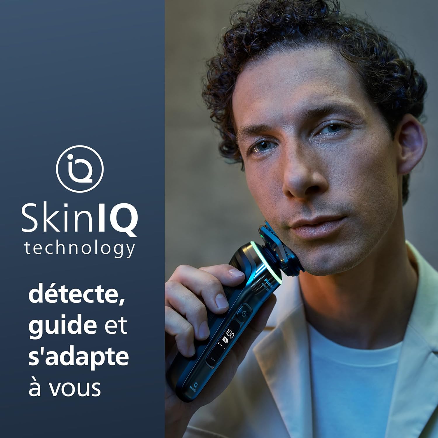 Philips Shaver S9000, rasoir électrique humide et sec, argent chromé