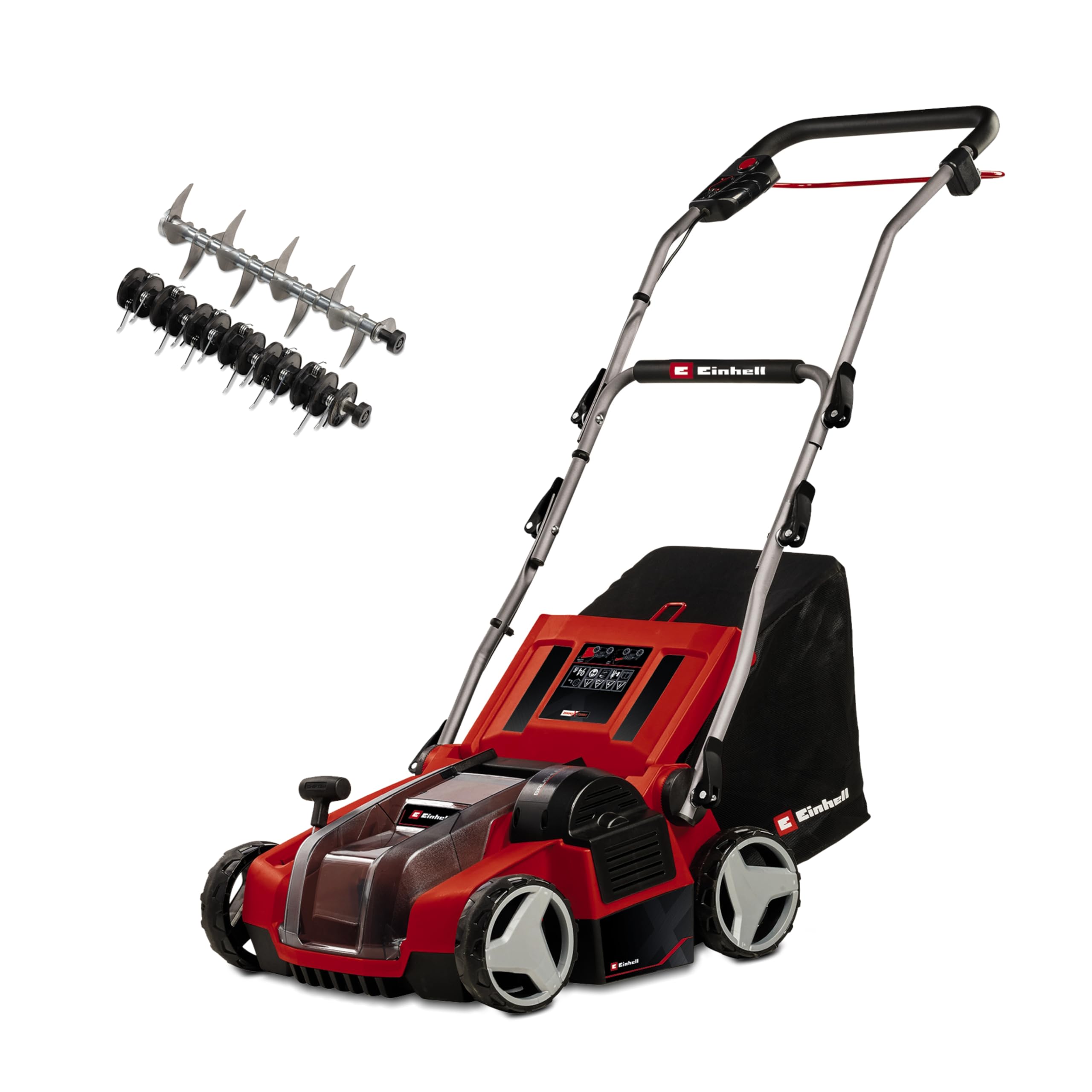 Einhell Scarificateur-aérateur sans fil GE-SA 36/35 Li-Solo Power X-Change (36 V, moteur sans charbon, rouleau de scarification 35 cm) Livré sans batt