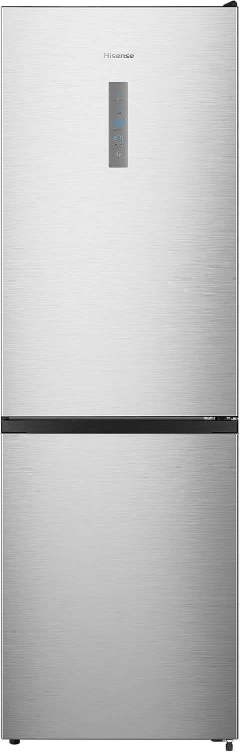 Hisense RB327N4AD2 Kühl-Gefrierkombination/ NoFrostPlus/ Multiflow 360°/ HolidayMode/ FreshZone/ 182,4 cm/ Kühlteil 171 l/ Gefrierteil 85 l/ 41 dB/ 287 kWh/ Jahr/ Edelstahl-Look
