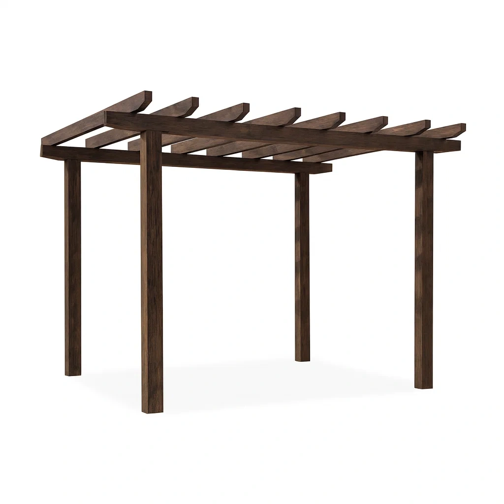 Pergola en bois massif marron foncé 300 x 300 x 240 cm