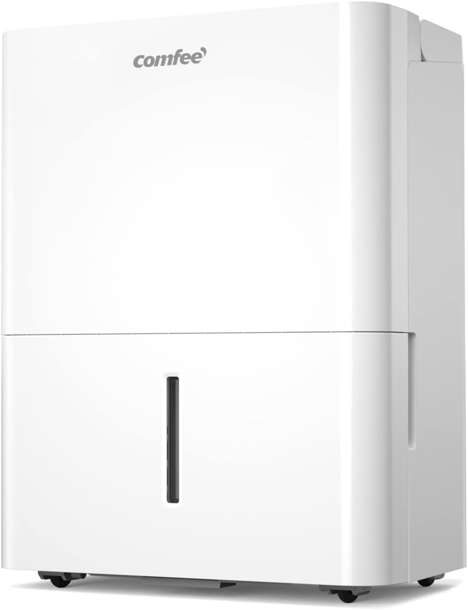 COMFEE' Déshumidificateur Compacte, Absorbe jusqu'à 10L-jour, Deshumidificateur d air avec Roulettes et Poignée, Minuterie 24H, Réservoir 2L, Pour pièce de 16-31㎡, MDDN-10DEN7