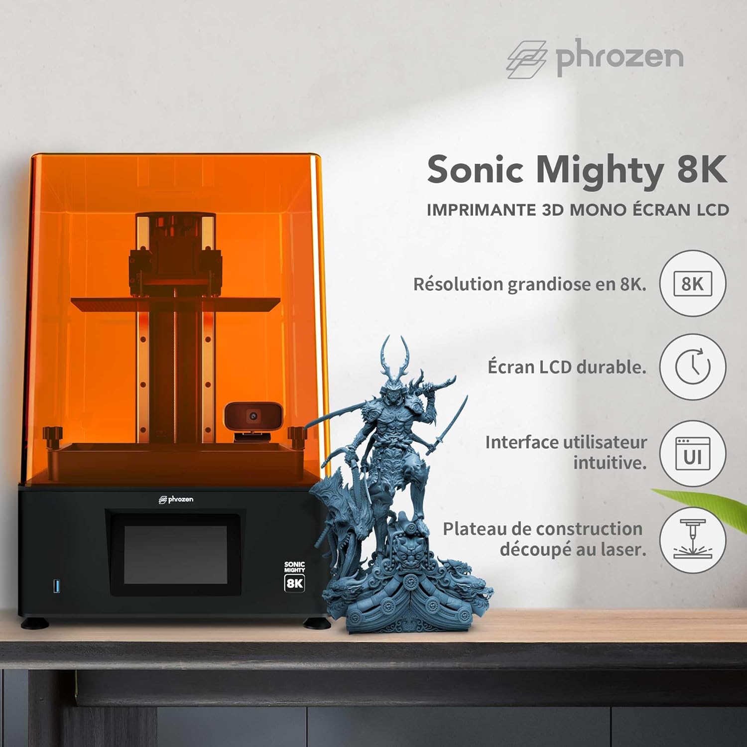 Imprimante 3D résine Phrozen Sonic Mighty 8K - 218x123x235mm