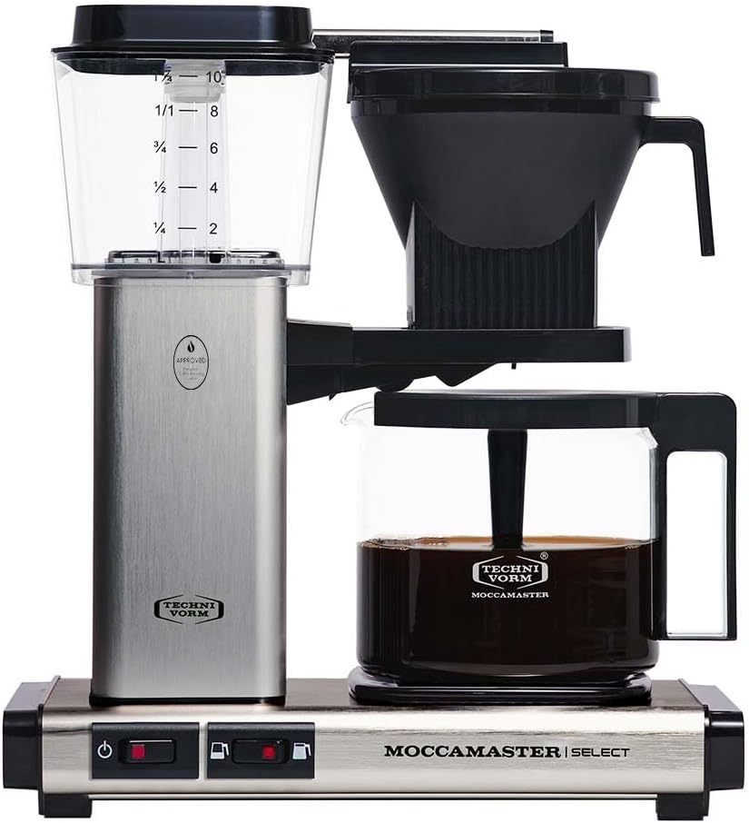 Moccamaster KBG Select, Kaffeemaschine, Retro Kaffeemaschine, Filterkaffee, Off-White, 1.25L