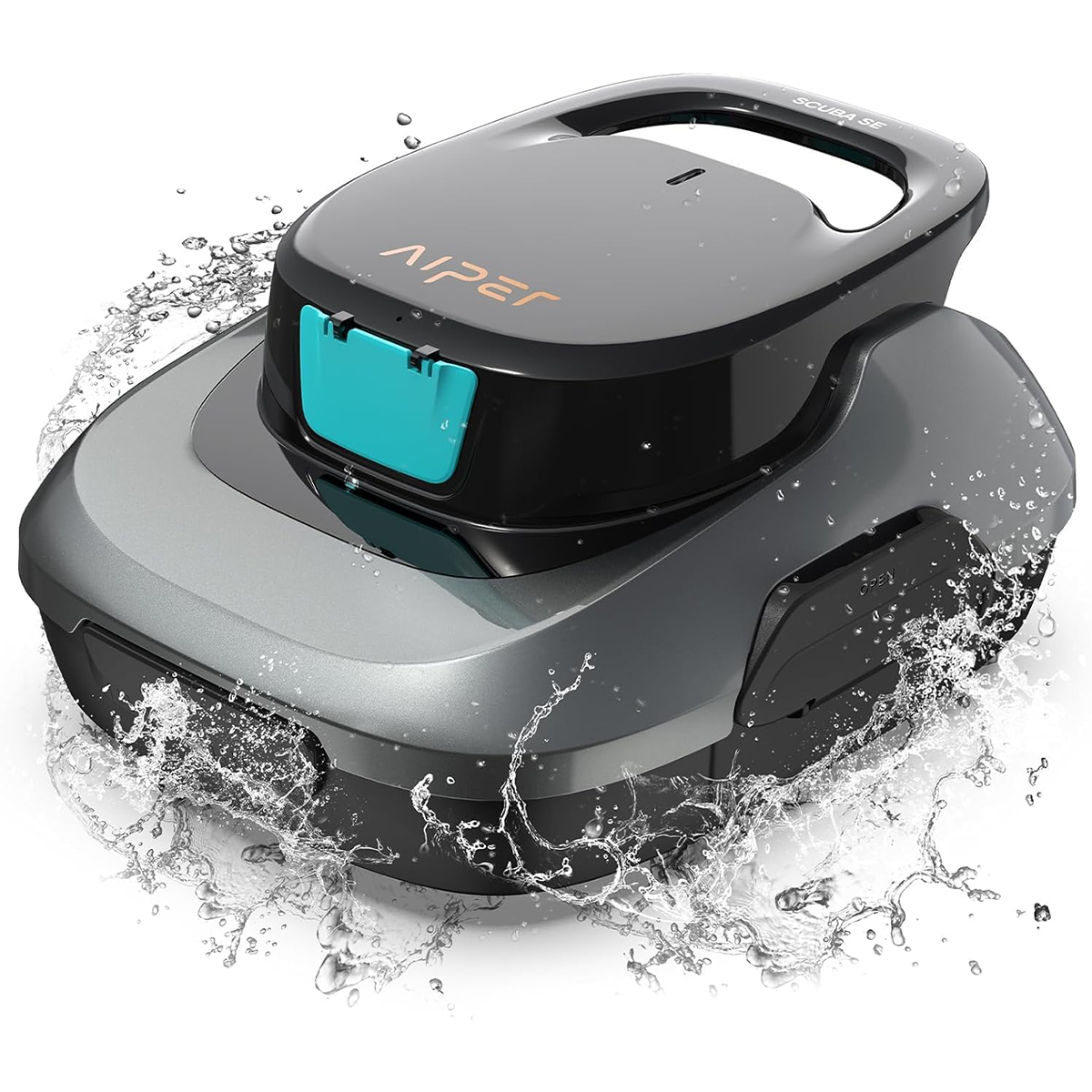 AIPER Scuba SE Robot Pool, Cordless Pool Vacuum, 90 Minutes Cleaning, Automatic Parking Function, Compact and Lightweight Pool Cleaner, Ideal for Above Ground Pools 80
