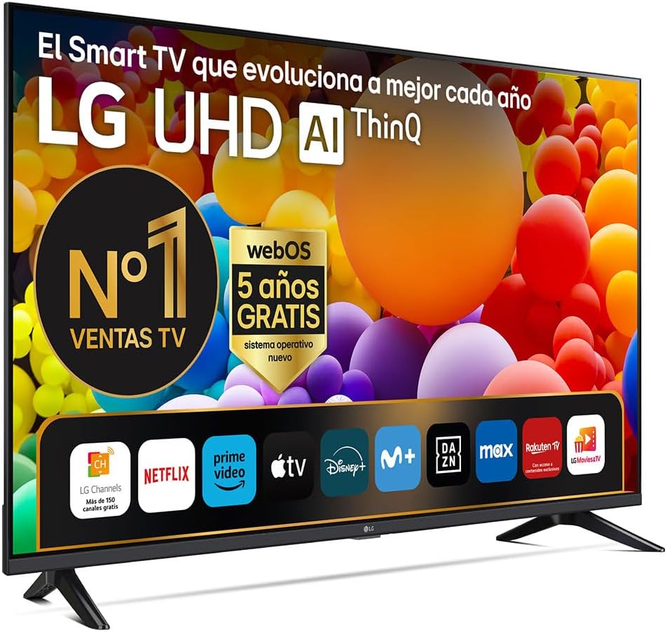 LG TV LED 2024 | 65UT73 | 65 Pouces | UHD | Processeur α5 gen 7 AI 4K, Noir [Classe énergétique G]