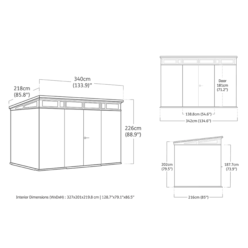 keter Cortina 11x7 Storage Shed