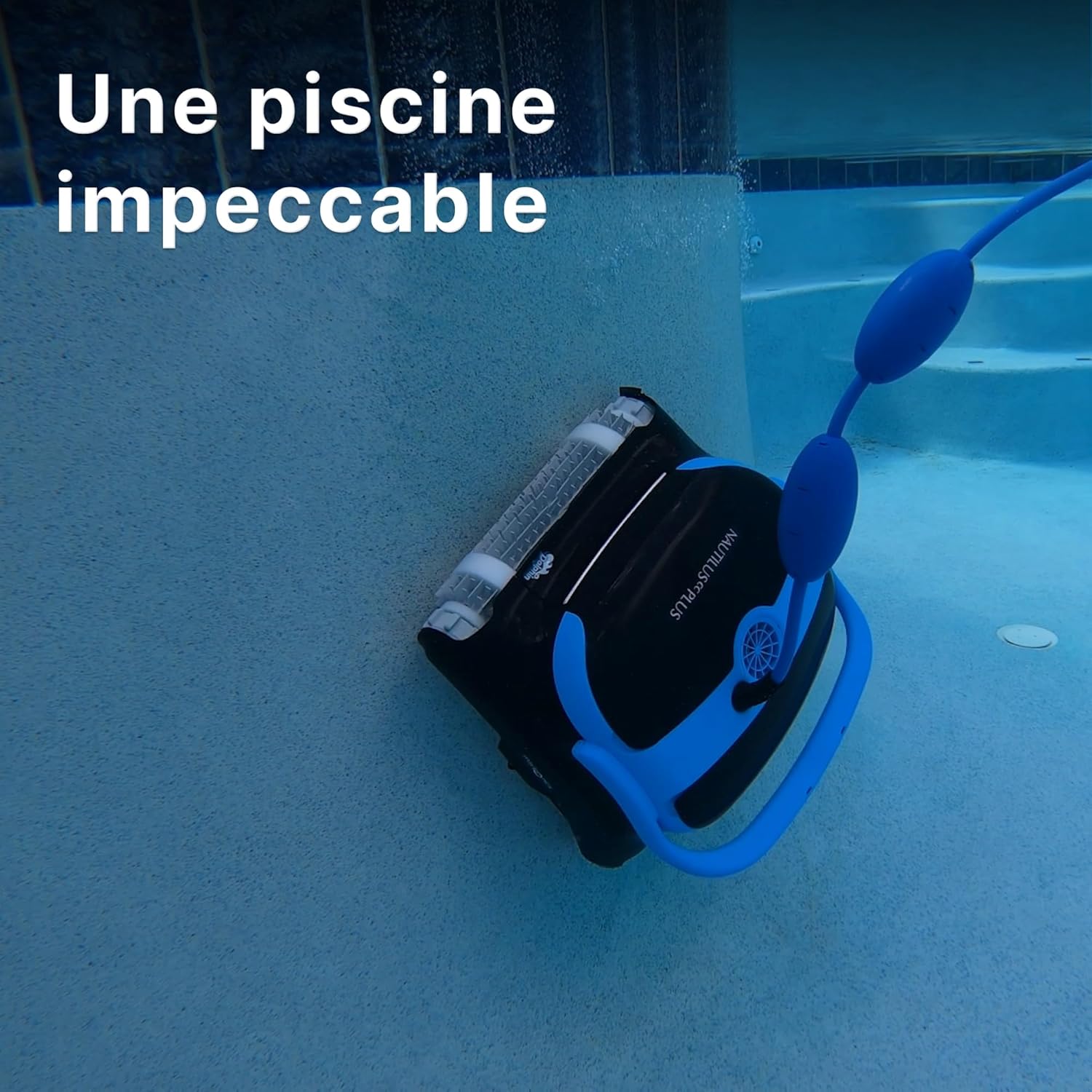 Dolphin Nautilus CC Plus Robot Nettoyeur électrique avec Fil pour Piscine Hors-Sol Jusqu’à 12 m - Nettoyage Fond et parois - Système de Scan Intelligent