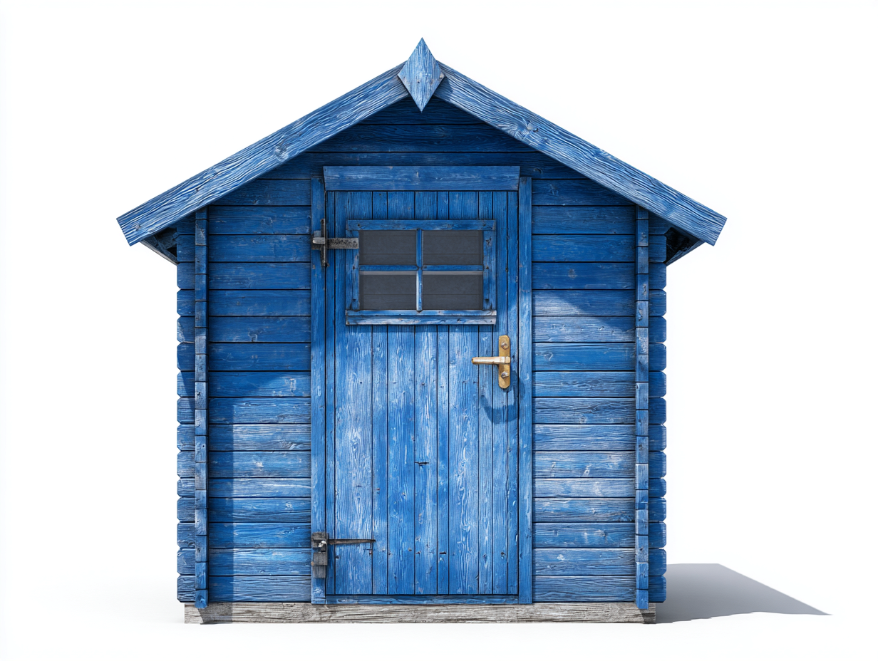 Abri de jardin bois 240x170x220 cm - bleu - usage extérieur