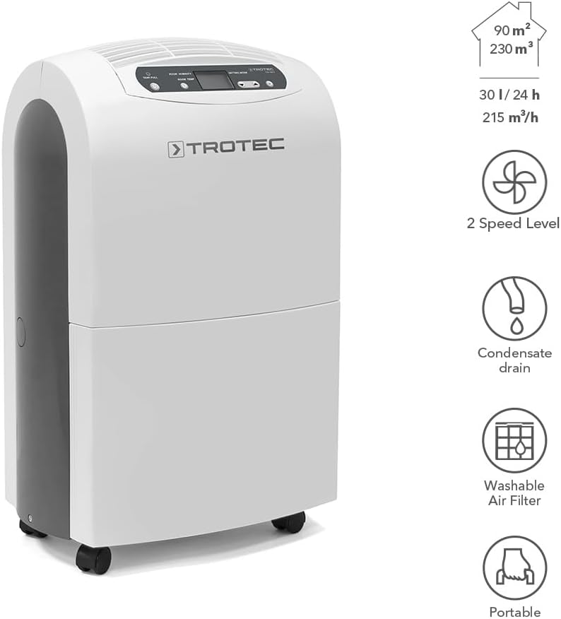 TROTEC TTK 100 E Déshumidificateur (30 l/j)