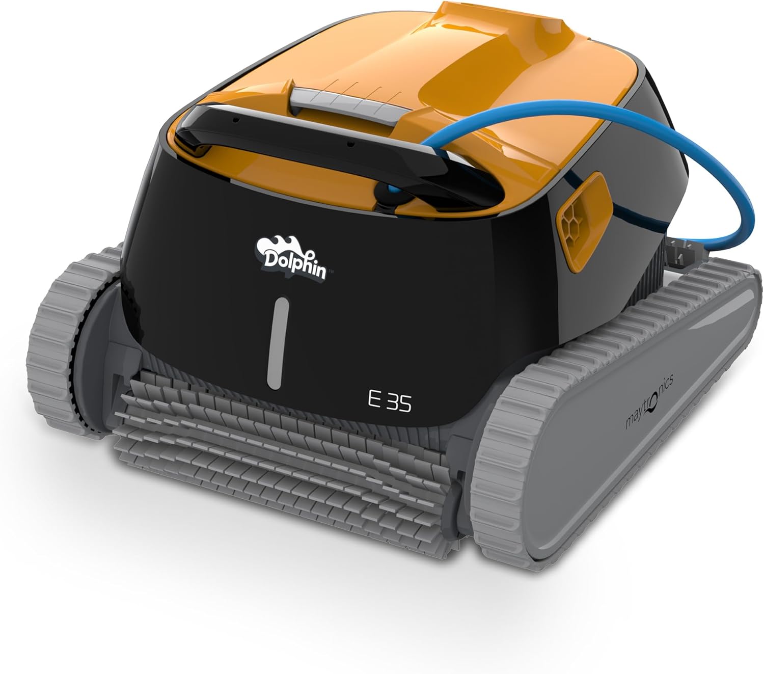 Dolphin E35 Robot Nettoyeur électrique avec Fil pour Piscine Hors-Sol Jusqu’à 12 m - Nettoyage Fond, parois et Ligne d'eau - Système de Scan Intelligent