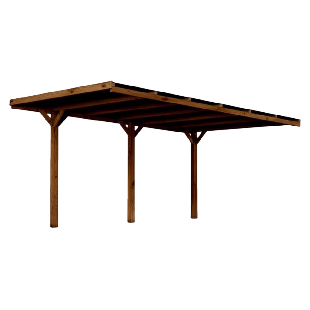Toiture Adossée en Bois à Toit Plat – Abri Terrasse ou Carport
