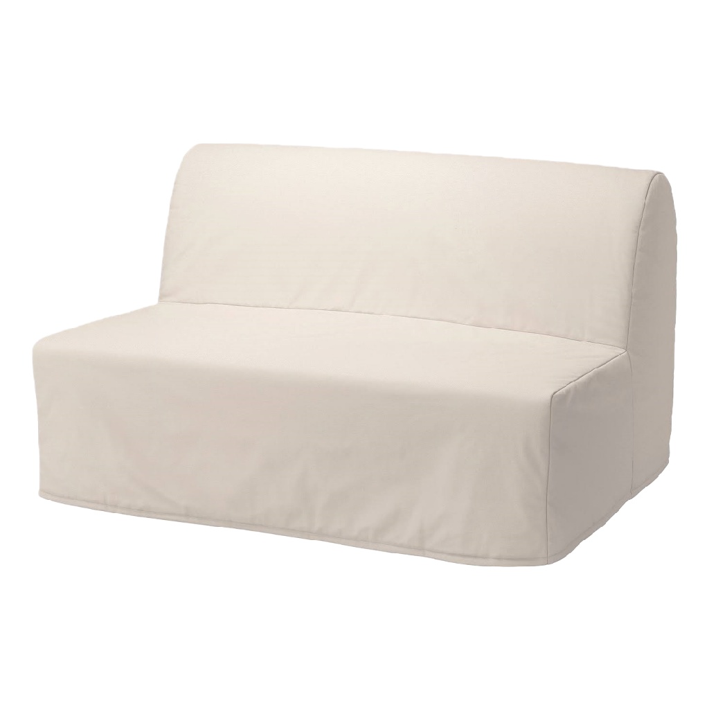 Canapé 2 places minimaliste en tissu beige