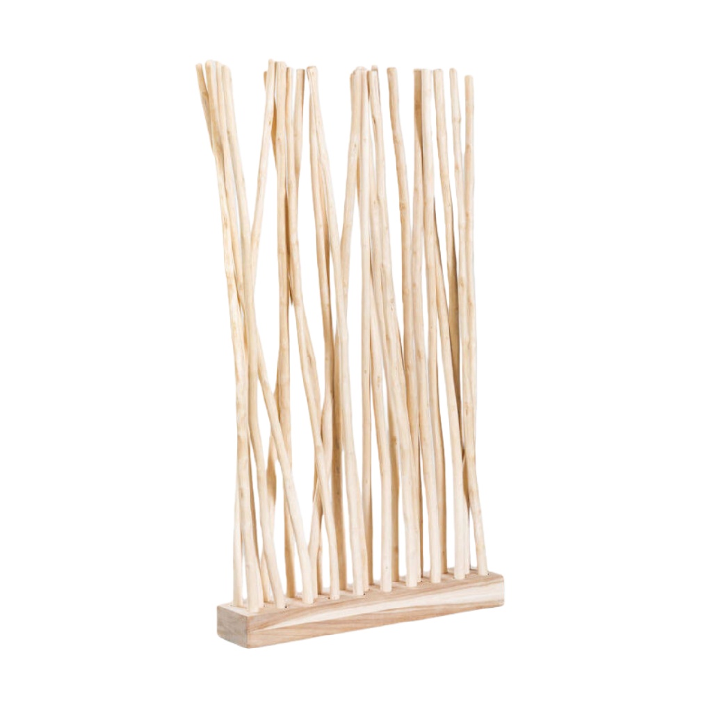 Panneau séparateur décoratif en branches naturelles – 160 x 80 cm