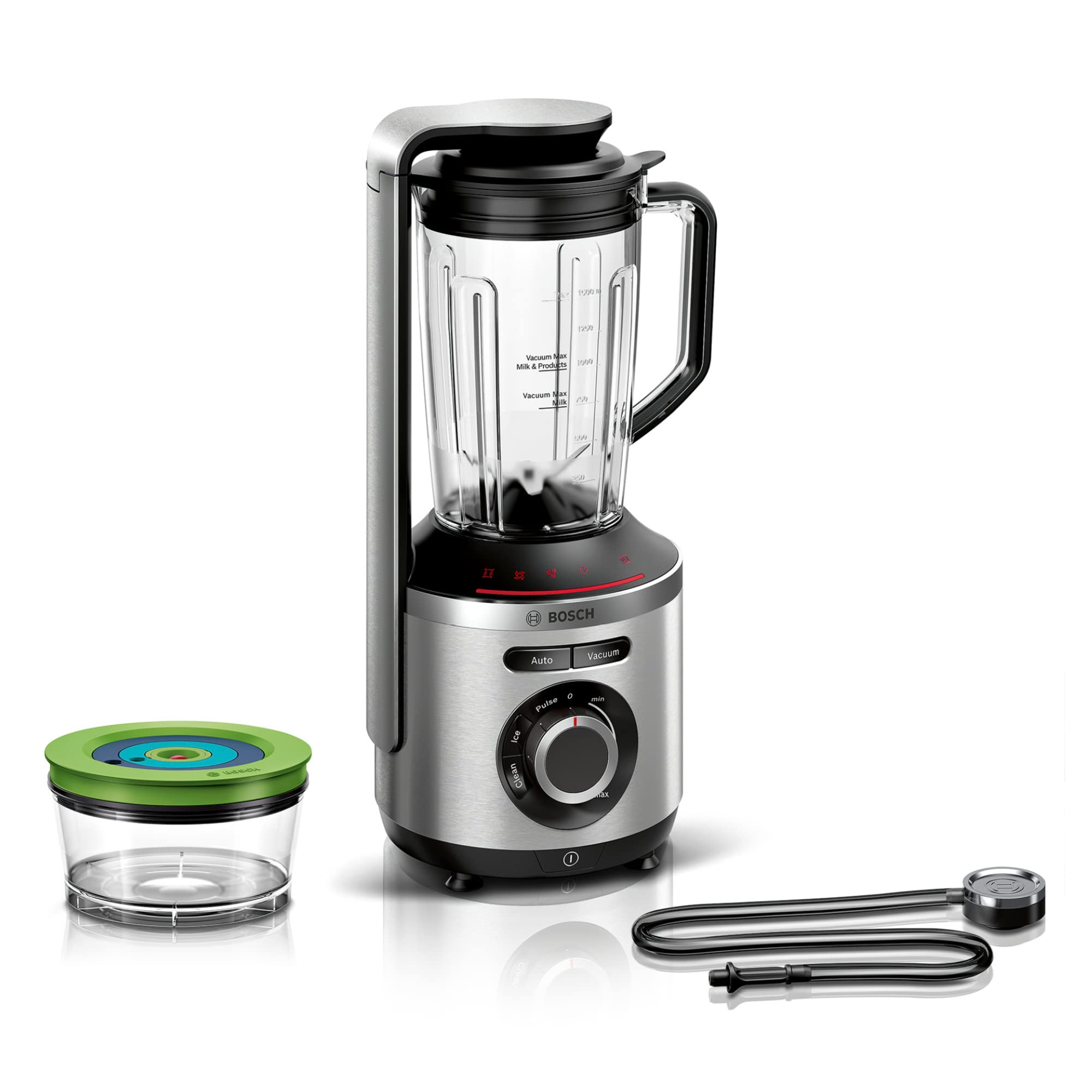 Bosch Electroménager - MMBV622M Blender sous vide VitaPower Série 8 – Grande préservation des vitamines – Gourde to go avec valve sous-vide – 1,5 L –