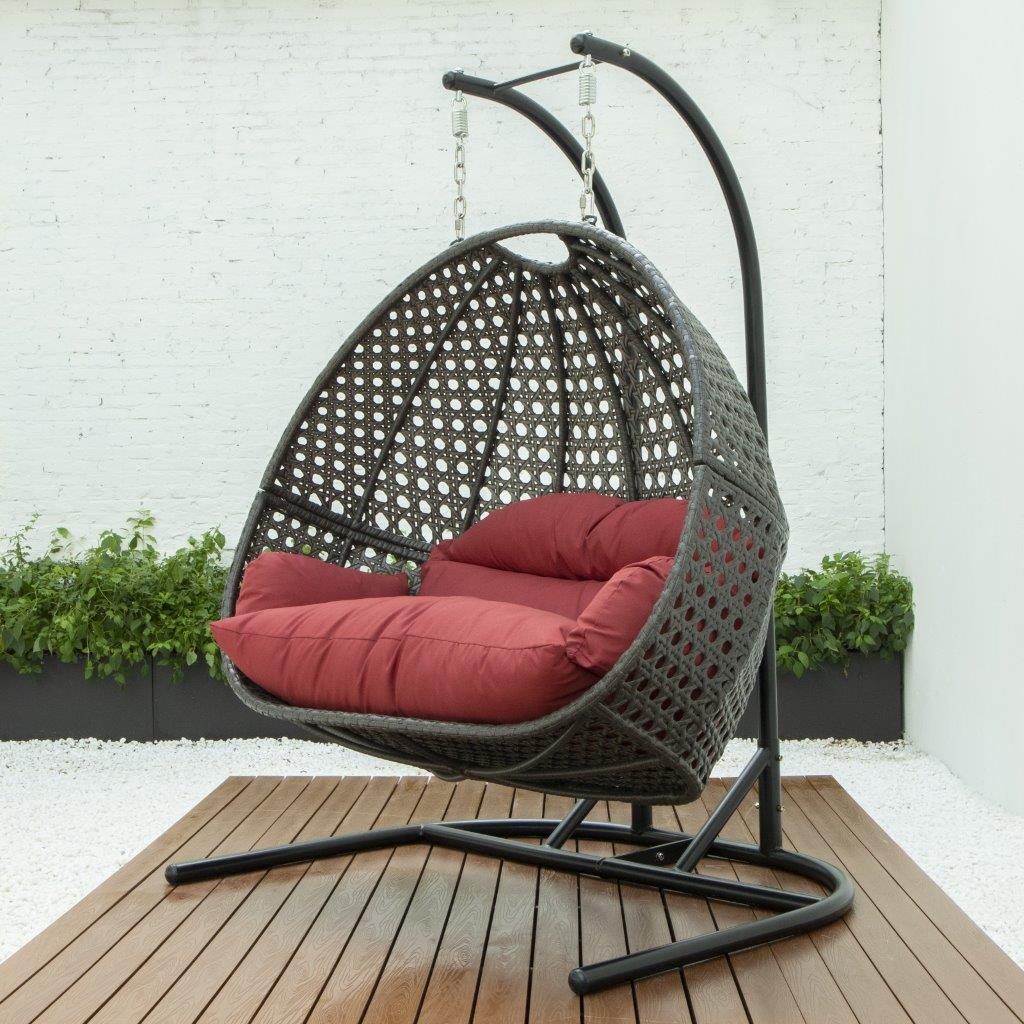 2-Person Wicker Hanging Swing Chair