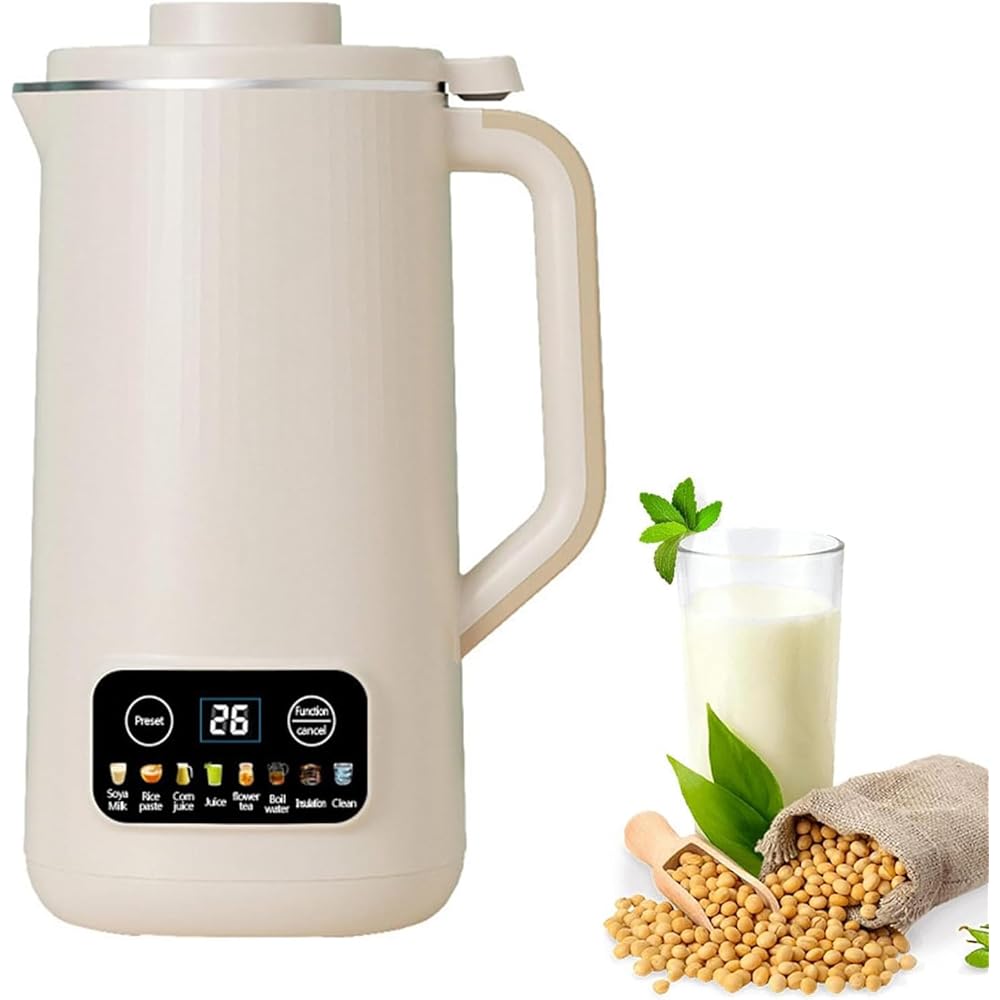 Machine à Lait Végétaux, Machine à Lait de Noix Automatique 600 ml, 600W Machine pour Lait Végétal Fait Maison sans Lactose, pour Avoine, Soja, Noix, Fruits etc. Multifonctionnel et Santé : Cuisine et Maison