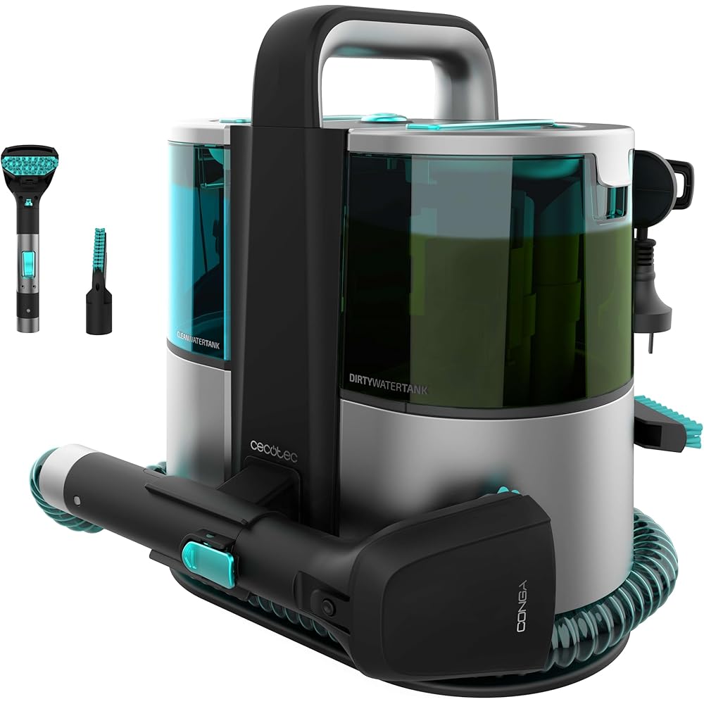 Cecotec Nettoyeur de Tapis Conga 4000 Carpet&Spot Clean. Nettoyeur Vapeur 400 W, 2 Réservoirs (Eau Propre et Eau Sale), Pulvérisation d'Eau et Aspiration 12 kPa, Rayon d'Action 5 m : Cuisine et Maison