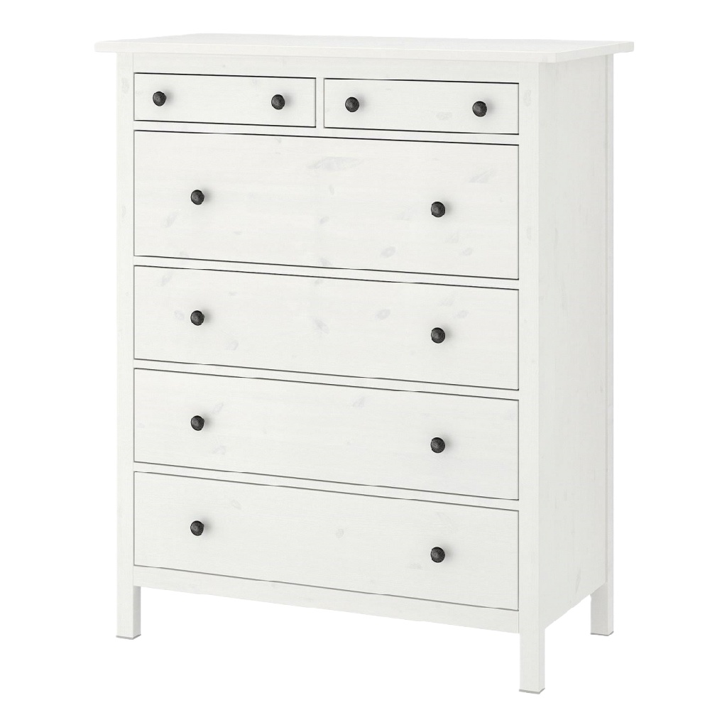 Commode haute 5 tiroirs en bois massif blanc – 108×90×45 cm, style scandinave, garantie 2 ans