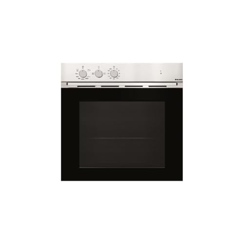 Four encastrable émail lisse Glem GFMG51IX   Four traditionnel Convection naturelle / 62 litres / Classe A / Inox / Tournebroche / Porte classique (2 vitres) / Four gaz : Gros électroménager
