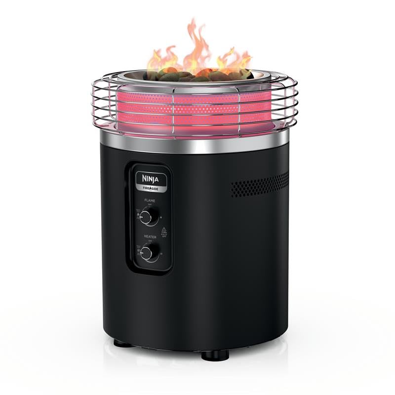 Ninja Fireside360™ Outdoor Heater & Fire Pit with 3 Modes – Flame, Heat, Flame & Heat, Portable for Patio, Deck, Camping, Beach, Easy Control Fl