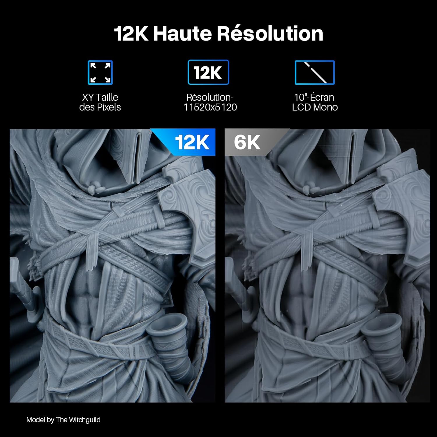 Imprimante 3D résine ELEGOO Saturn 4 – 218x122x220 mm³