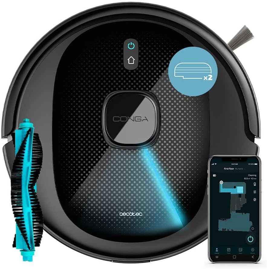 Cecotec Robot Aspirador con Navegacin Lser y App Conga 8290 Immortal Ultra Power X-Treme. 4 en 1