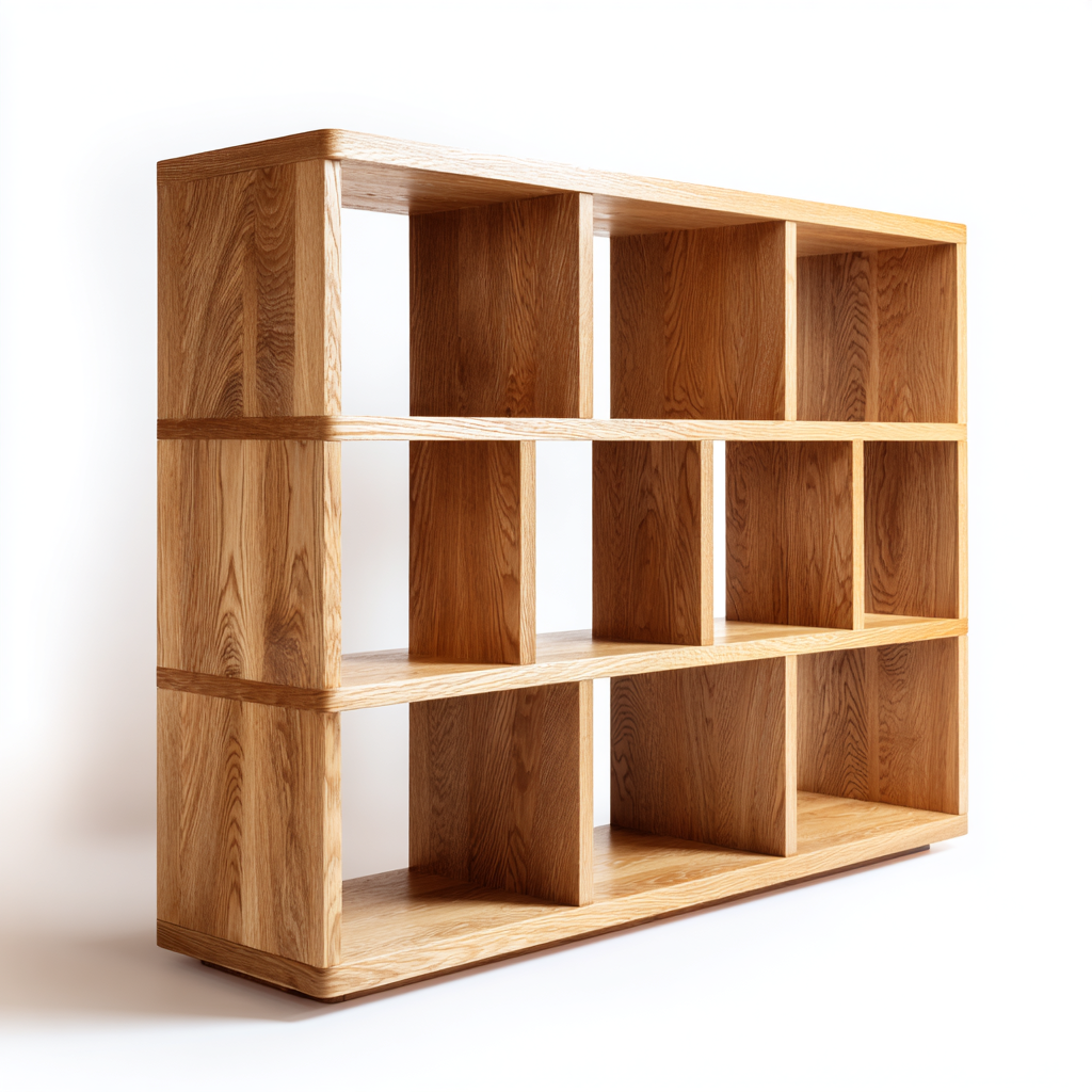 Étagère cubique modulable en bois à 3 niveaux