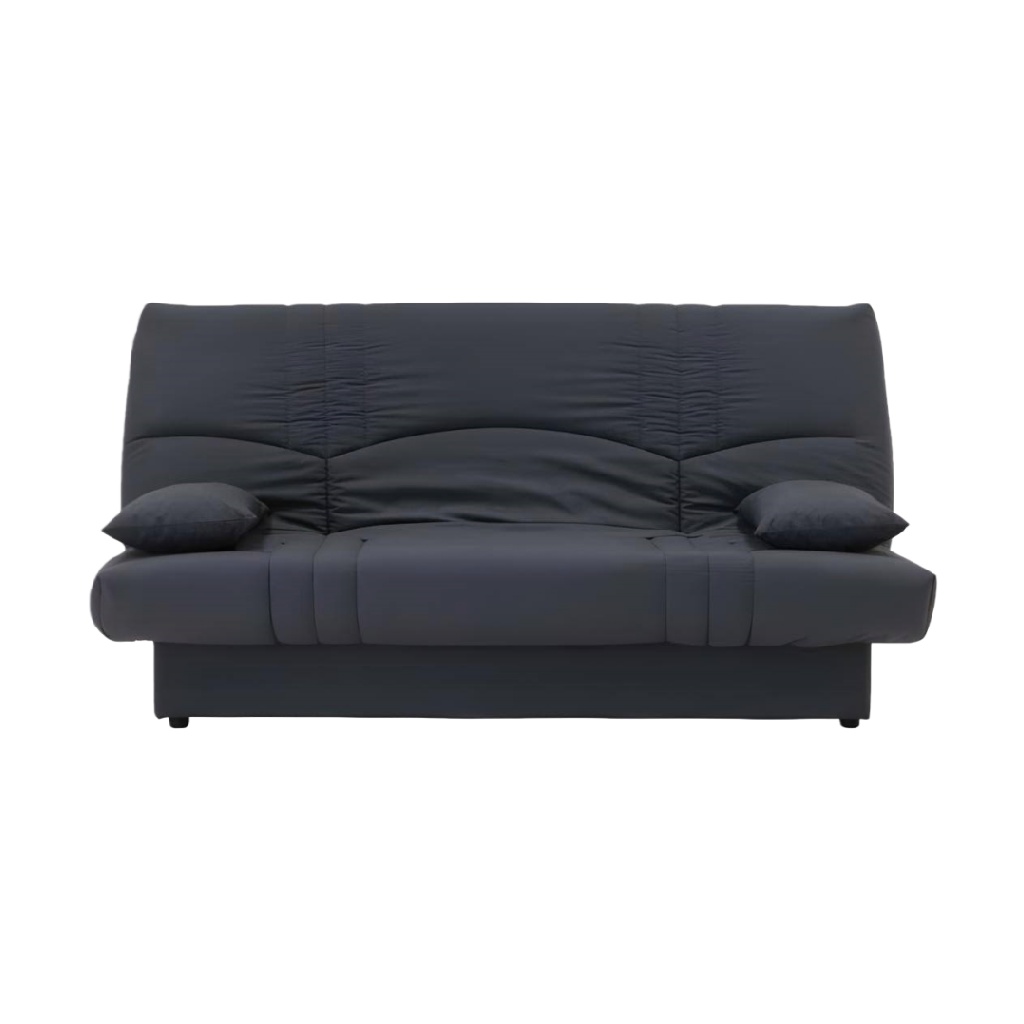 Canapé convertible 3 places en tissu gris anthracite – design pratique avec dossier inclinable – couchage d’appoint confortable