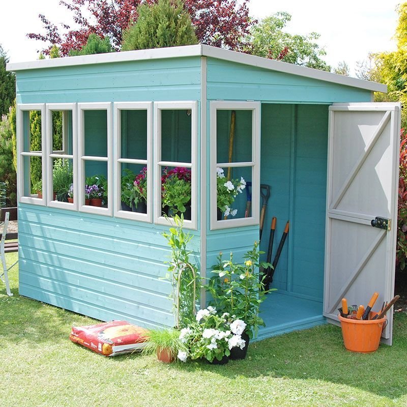 Limited Time Discount10' x 10' Sun Pent Wooden Garden Potting Shed