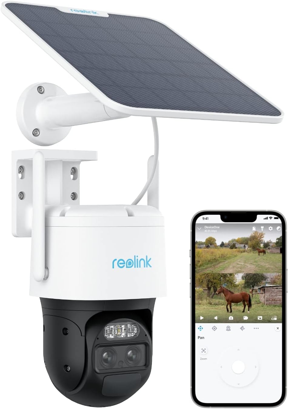 Reolink 4K PTZ Camera 4G Solaire, Suivi Auto & Zoom 6X
