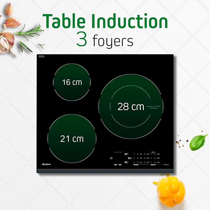 Sauter - SPI4360B - Table de cuisson à induction - Station de cuisson intégrée - Noir