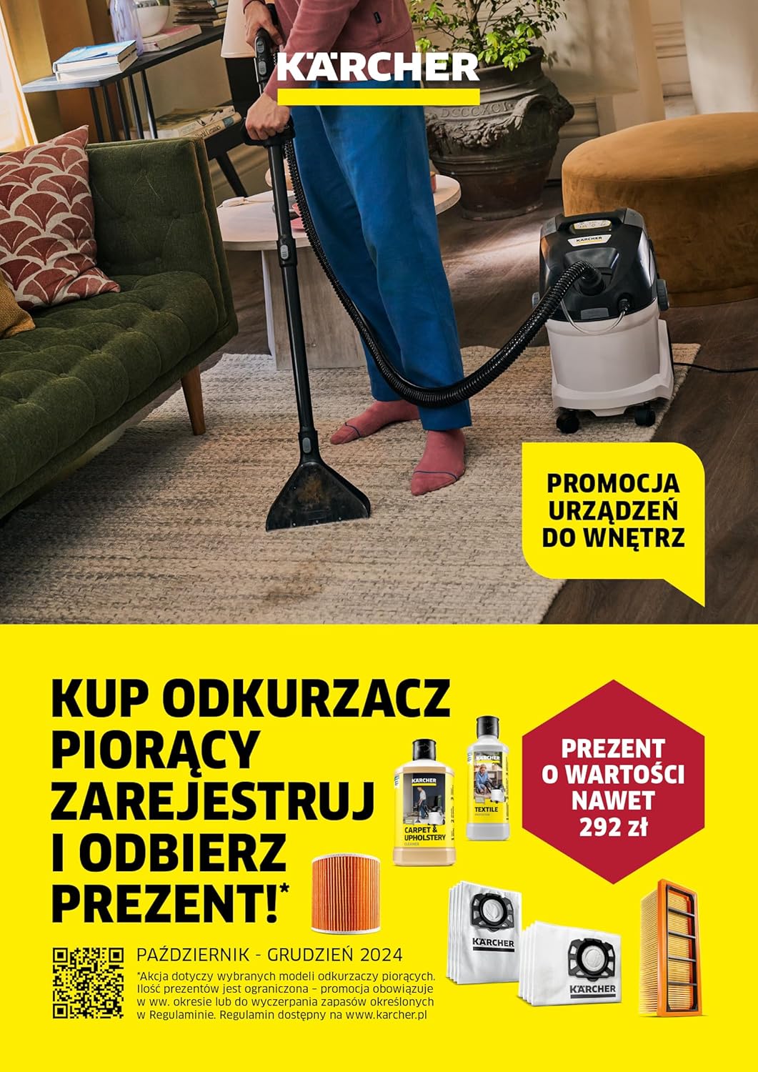 KARCHER Nettoyant pour sols SE4002, noir/jaune