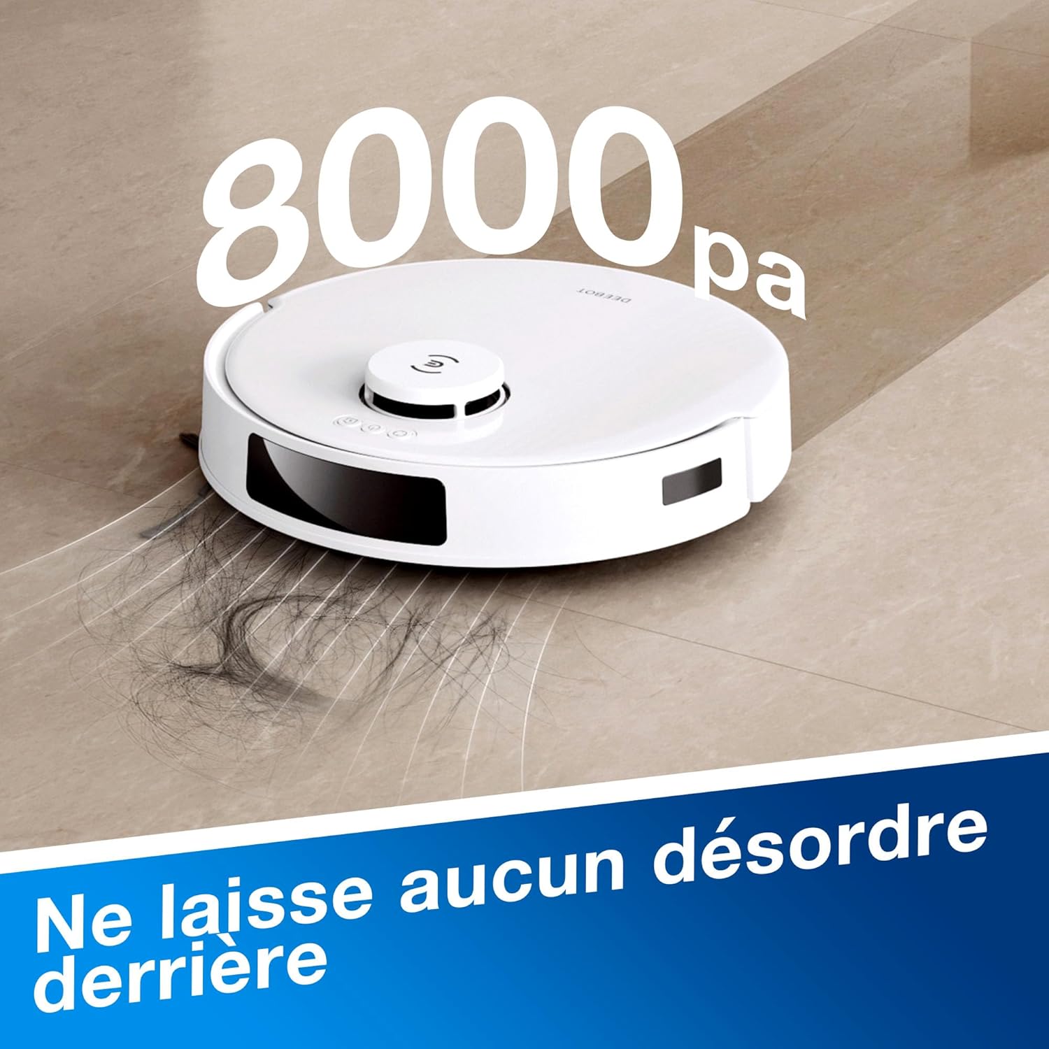 ECOVACS Aspirateur Robot DEEBOT N20 Plus, Robot Aspirateur Laveur 8000Pa avec vidange Automatique poussière, Nettoyage Autonome de 45 Jours, Batterie 300 Min, Anti-Tangle, Tapis et Poils d'animaux