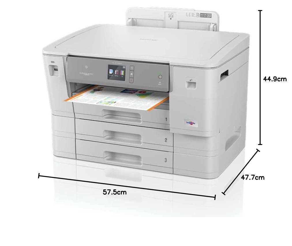 Brother HL-J6010DW | Imprimante Jet d'encre Couleur | Format A3 |Wi-FI | NFC | Jusqu'à 30 Pages par Minute | Recto-Verso | Inclus Cartouches de Démarr